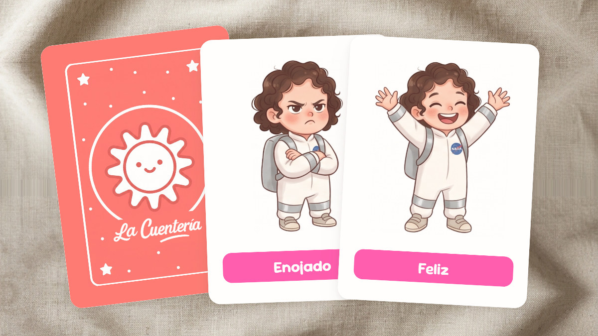 Pack de pictogramas Mis emociones: cartas impresas con el personaje del niño