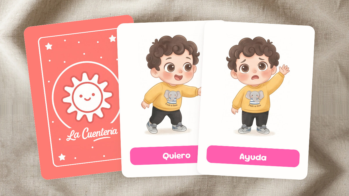 Pack de pictogramas Yo pido: cartas impresas con el personaje del niño
